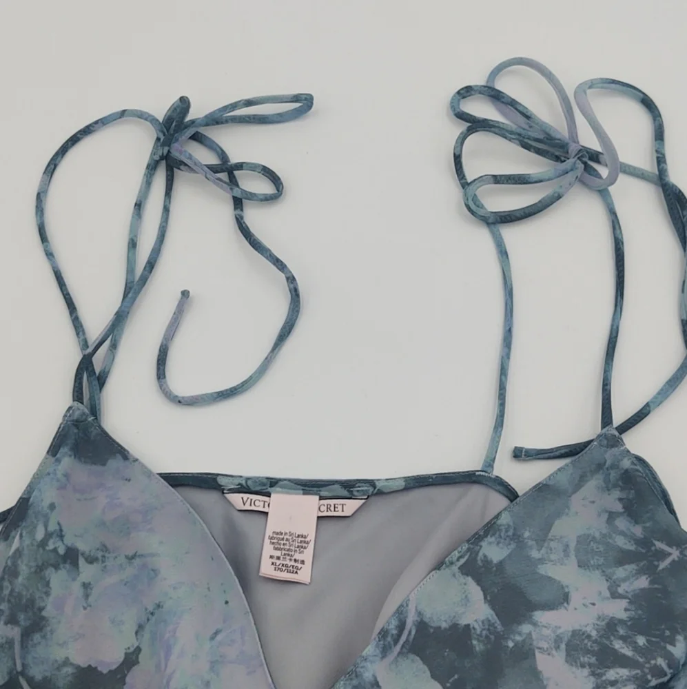 Victoria’s Secret Maxi Slip Dress Floral Blue Whimsical Fairycore XL - Picture 3 of 8